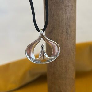 Namaskar Mudra Yoga Silver Pendant